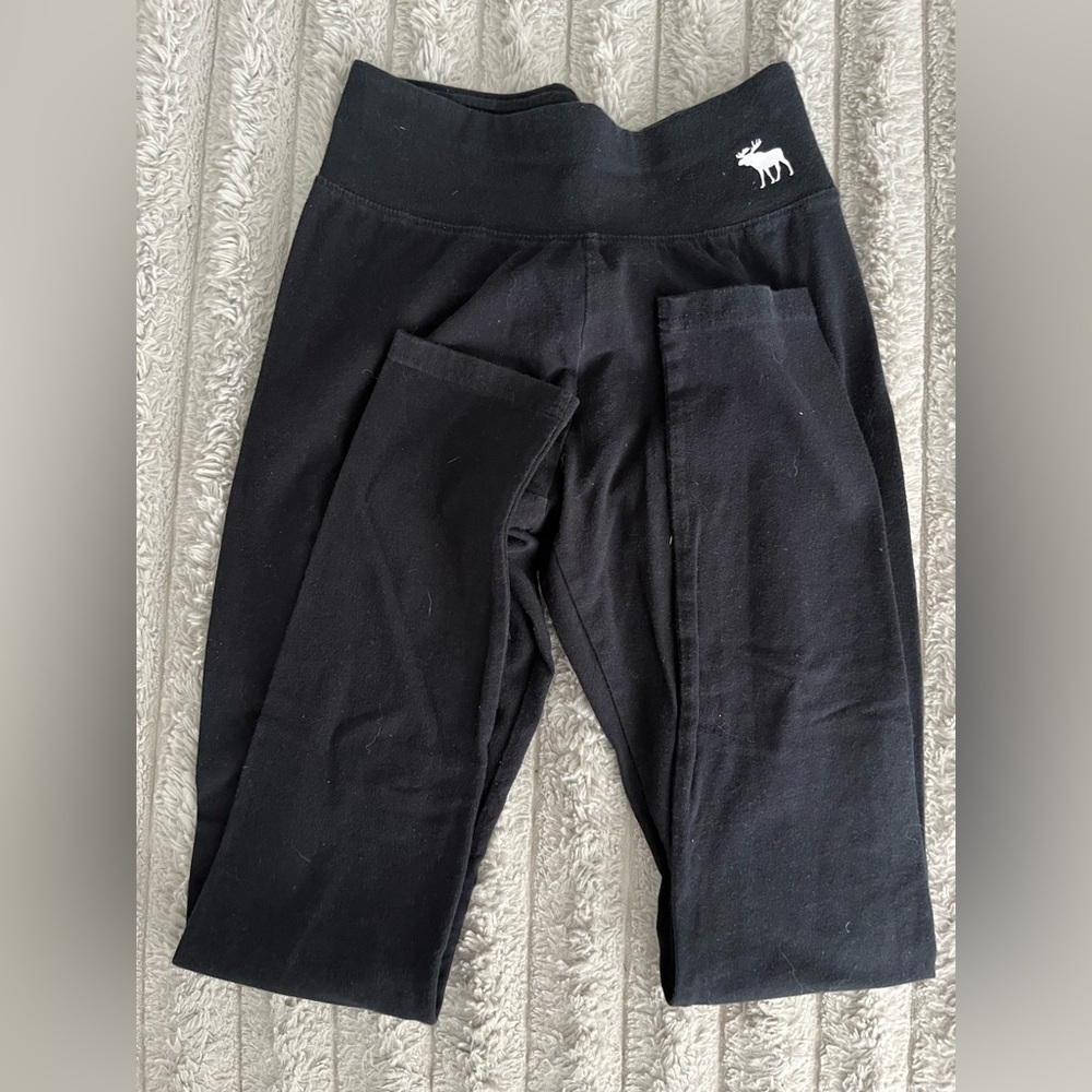 Abercrombie‎ Kids Black Leggings with Logo